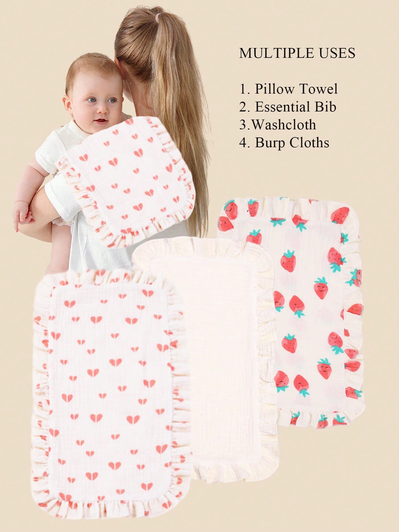 Shoulder Pad Set In - 3 Teile/satz Weiche Musselin Baumwolle Gaze