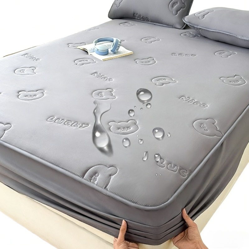 Fabric Softener Sheet - Ultraschallgestepptes Queen-Spannbettlaken Wasserdichter King-Matratzenschutz mit Gummiband