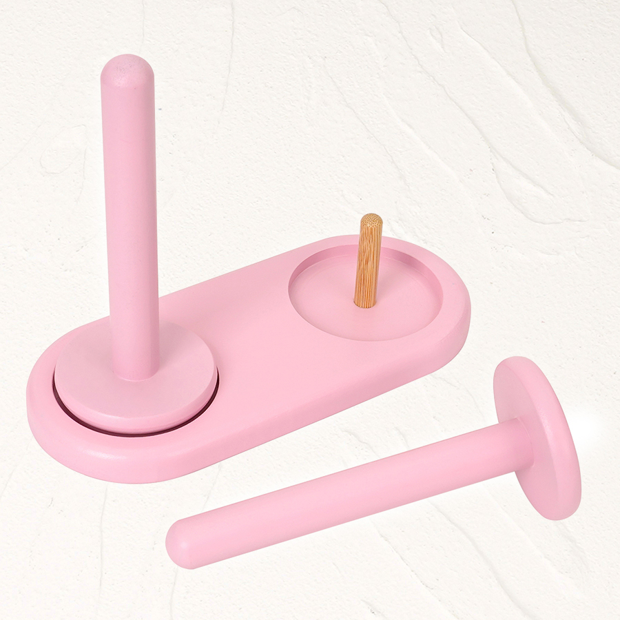Sewing Necessities - 1 Stück Doppelachsen-Garnhalter aus Holz, drehbarer