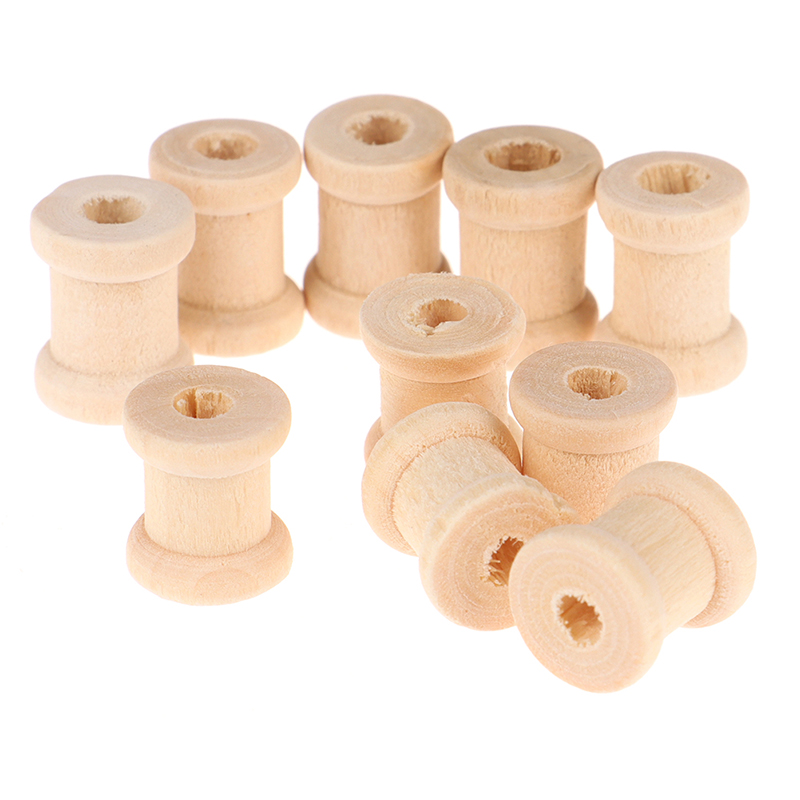 /KQM/100 Stück Leere Holz-Garn – Thread Bobbins Empty Bewertung und Preis
