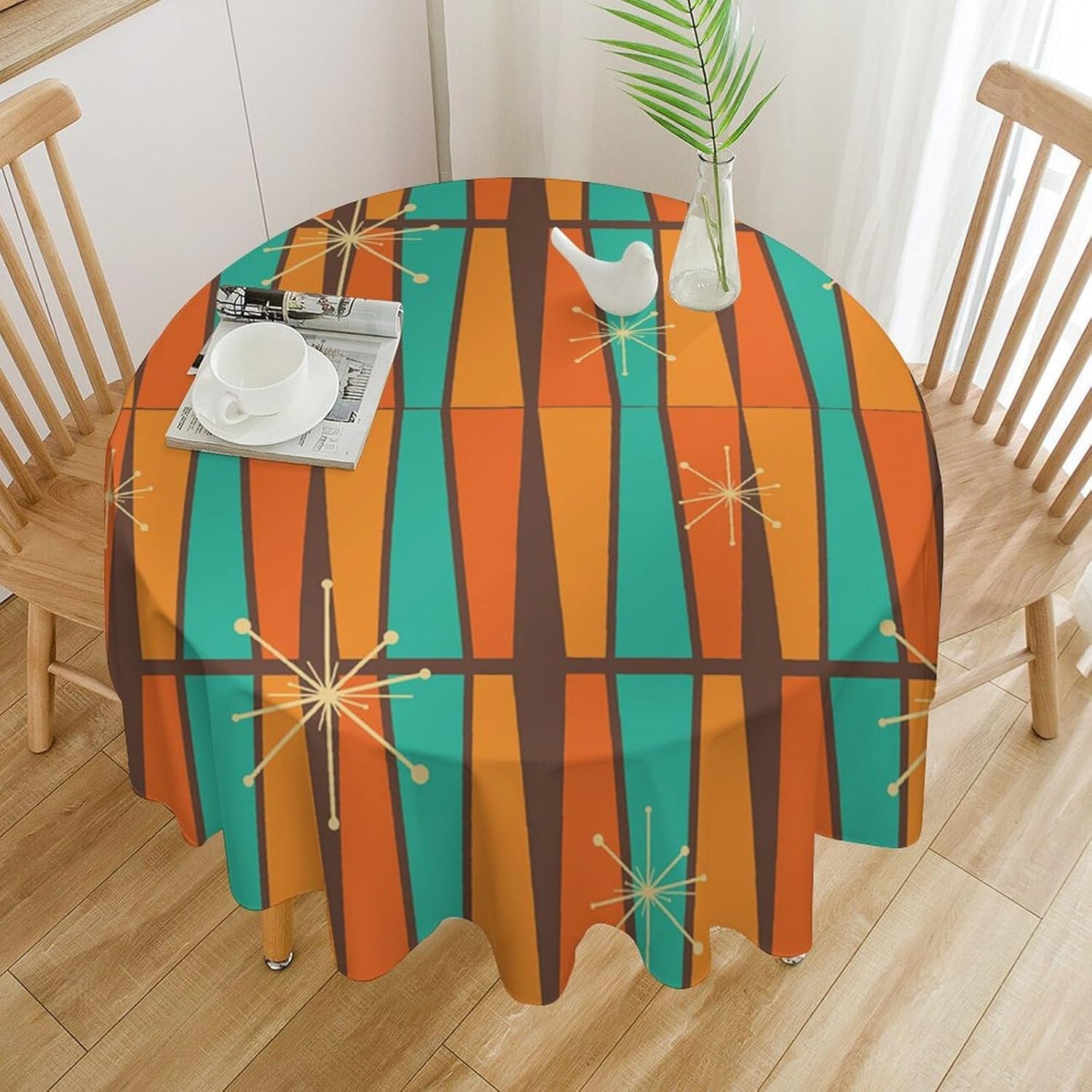 Mid-Century Modern Orange-Gelb – Century Textile & Sewing Supply Photos Bewertung und Preis
