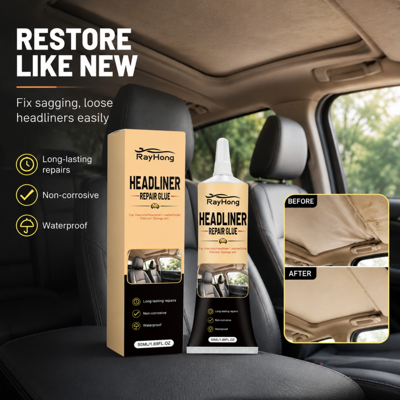Dachhimmel-Reparaturkleber Aut – Fabric Glue Bond Bewertung und Preis