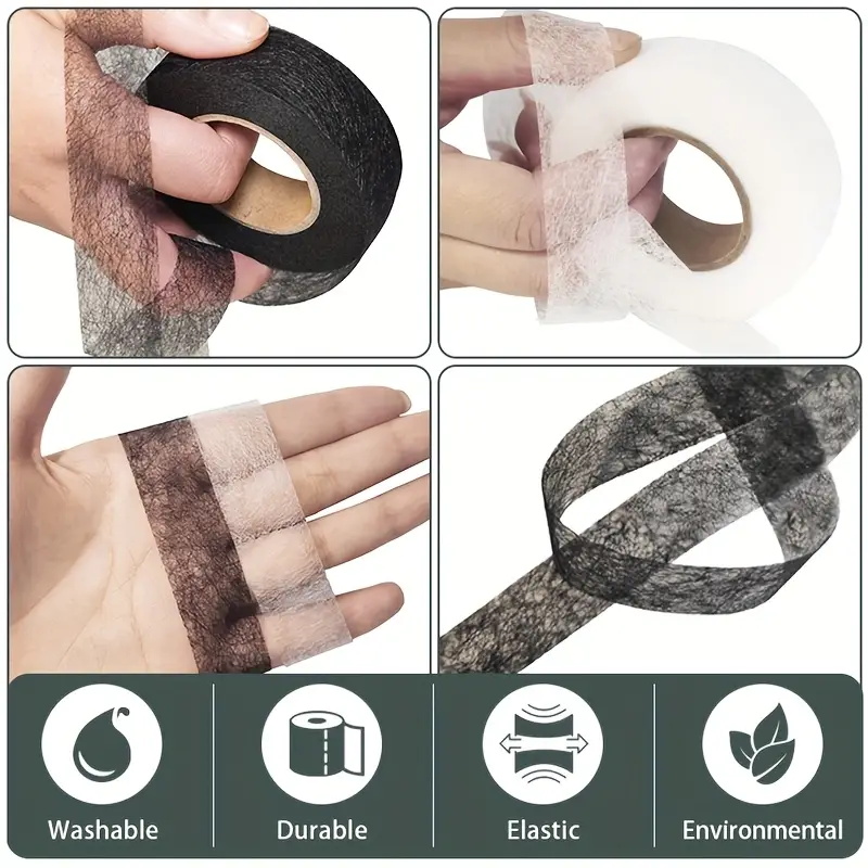 2 rolle Schwarz Weiß doppelsei – Hem Tape Fusible Bewertung und Preis