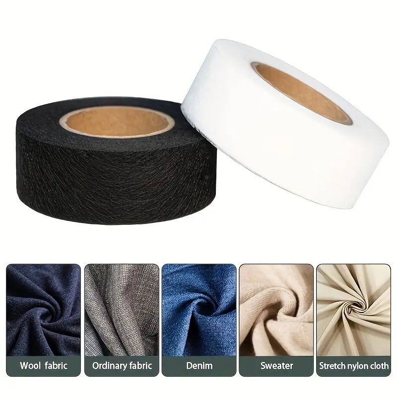 2 rolle Schwarz Weiß doppelsei – Hem Tape Fusible Bewertung und Preis