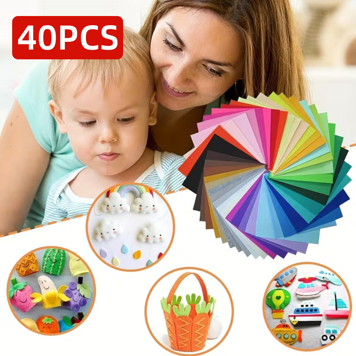 40 Stück Filzstoff, farbige Fi – Fabric Softener Sheet Bewertung und Preis