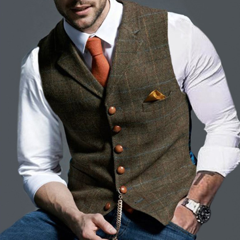 Mode männer Westen Revers Twee – Sewing Tweed Bewertung und Preis